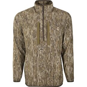Drake Men's Ol' Tom Tech Quarter Zip With Spine Pad - Lightweight Hunting Pullover
