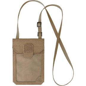 IDOGEAR Tactical ID Card Holder Visual Surface EDC Pouch with Zipper Pocket Badge Holders Credit Card Organizer Holster Neck Lanyard Hanging Hook and Loop Closure Pouches