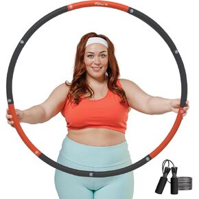 Weighted Hula Hoop Plus Size | 3.2lb Weight, 43in Diameter | Extra Large Hula Hoop for Adults Weight Loss | Easy to Spin, Soft Padding | Exercise Hoop for Beginners & Advanced Hoopers