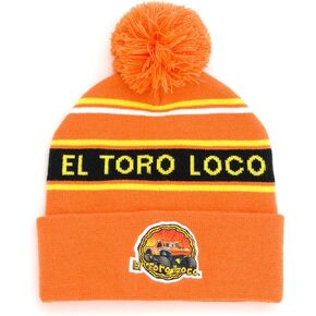 Monster Jam El Toro Loco One Size Beanie Winter Hat Orange/Yellow OS Youth