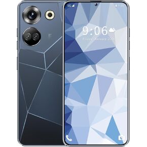 C20 Pro Unlocked Phone 8GB+256GB Android Phone 50MP+24MP Camera 6000mAh Large Battery Unique Appearance Design Fingerprint Face Unlock Dual SIM Capability Android 13 Phone (White)