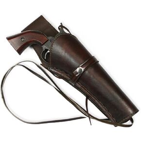 Historical Emporium Long Right Hand Western Holster Plain Leather Brown
