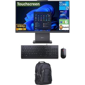 Lenovo ThinkCentre Neo 50a Gen 5 School & Business All-in-One 27" Touchscreen IPS FHD Display (Intel i7-13620H, 32GB DDR5, 4TB PCIe SSD, Intel Arc, WiFi 6, Webcam, Win 11 Pro) w/Premium Backpack in Saudi Arabia
