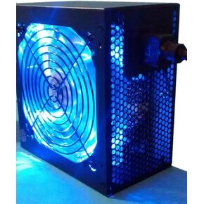 HIGH POWER 550W Quiet Blue LED Fan 80plus Efficient Dual PCIe Upgrade Desktop PC/AMD Ryzen Gaming Power Supply
