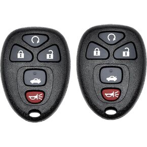 Key Fob Replacement for 06-10 Chevy Cobalt/ 04-12 Malibu/ 07-09 Pontiac G5/ 05-10 G6/ 05-08 Grand Prix/ 07-10 Saturn Aura Sky/ 05-09 Buick Lacrosse Car Keyless Remote, KOBGT04A, 5 Btn, 2Pcs