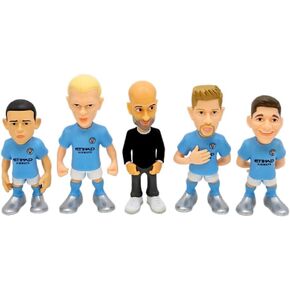 MINIX COLLECTIBLE FIGURINES - 5-Pack of 7cm Soccer Players - A Miniature Marvel for Every Football Enthusiast. FC Barcelona, Araujo, Ter Stegen, Gavi, Pedri, Lewandowski, 7cm
