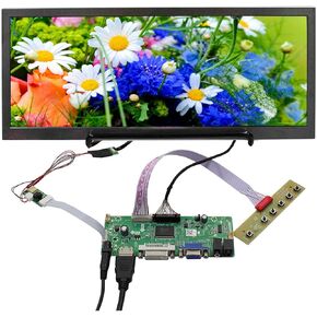 10.3 inch 1920x720 FHD 800nit IPS LCD Touchscreen,Capacitive Touch Sensor Panel Stretched Bar Display and HDMI VGA DVI Audio LVDs Controller Board 50 pins