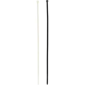 Simple Deluxe Self-Locking Nylon Zip Ties Electrical Cable Kit, 12-Inch 100pcs, Black & White