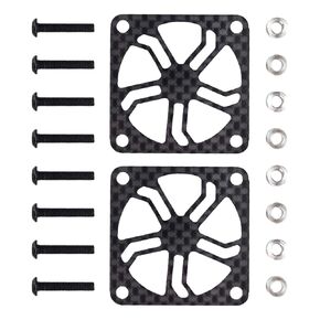 2Pcs RC Cooling Fan Cover, Carbon Fiber Electric Motor Cooling Fan Cover with Screw, Light Weight ESC Motor Heatsink Protector for RC Car Boat Truck Motor (30x30mm)