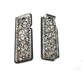 BMPL Luxury Handgun Grips Compatible with New Star A B P Model .38 Super 9mm star9 Star B Model Star B, 9MM, 9 RD, Silver