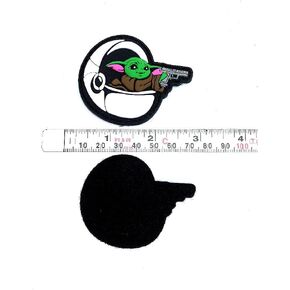 TUFF Spaceball Baby 3 inch Wide PVC Patch with Glow in The Dark Features and Hook and Loop Fastener