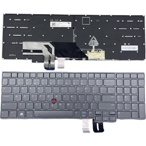 New Keyboard with Screwdriver US Layout for Lenovo ThinkPad P16 Gen 1 (21D6 21D7) Grey Backlight with Pointer Keyboard SN21F39283 5N21F3957 PK132B72B00 SG-B1520-XUA P16 BLGray