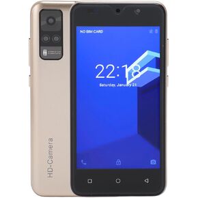 Jectse Unlocked Cell Phone, 5 Inch HD Unlocked Android Smartphone 4GB 32GB ROM Dual SIM Mobile Phone with 8MP Camera, 6800mAh Battery (Gold)