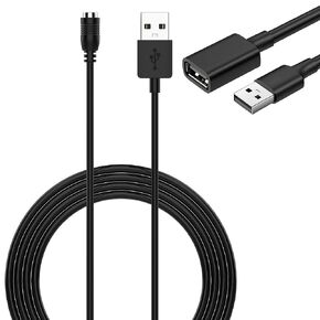 [6.5FT] Compatible for casio protrek wsd-f30 Smart Watch Extended Cable Charger and WSD-F10,WSD-F20, WSD-F30,pro-Trek F21 Charger (1charger+1cable)