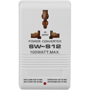 Power Converter Dual Channel Step-Up&Down Voltage Converter Transformer 100W Travel Adapter 110V/120V to 220V/240V(CN Standard Plug)
