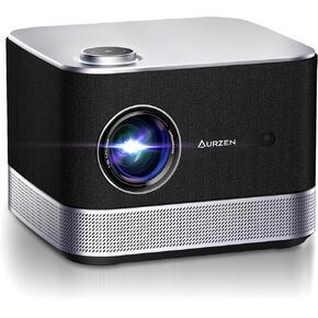 3-in-1 Projector 4K Supported, AURZEN BOOM 3 Smart Projector with WiFi and Bluetooth, 3D DoIby Audio & 36W Speakers, Auto Focus & Keystone, Netflix Official 500 ANSI Home Outdoor proyector, Silver