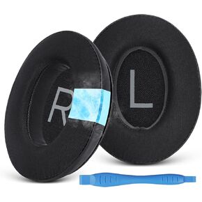 GEVO Cooling Gel Replacement Earpads for Bose QC45,Ear Pads Cushions Replacement for Bose QuietComfort 45 Headphones with ICE Silk Fabric and Protein Leather,Black