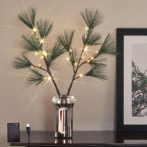Hairui Lighted Willow Branches Snow Dusted Battery Operated with Timer, Tree Branch Lights 32IN 100 LED Fairy Lights for Home Bedroom Fireplace Thanksgiving Christmas Decor (Vase Excluded) in Kuwait