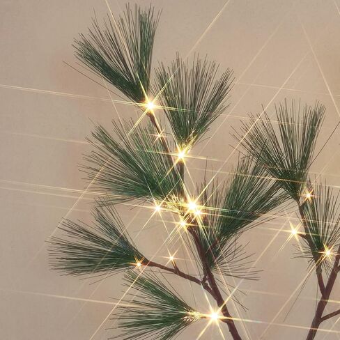 Hairui Lighted Willow Branches Snow Dusted Battery Operated with Timer, Tree Branch Lights 32IN 100 LED Fairy Lights for Home Bedroom Fireplace Thanksgiving Christmas Decor (Vase Excluded) in Kuwait