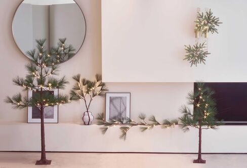 Hairui Lighted Willow Branches Snow Dusted Battery Operated with Timer, Tree Branch Lights 32IN 100 LED Fairy Lights for Home Bedroom Fireplace Thanksgiving Christmas Decor (Vase Excluded) in Kuwait