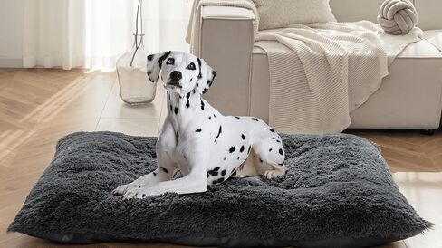 Large Dog Beds, Faux Fur Plush Crate Pads, Anti-Slip Design, Washable, 3 Sizes in Saudi Arabia