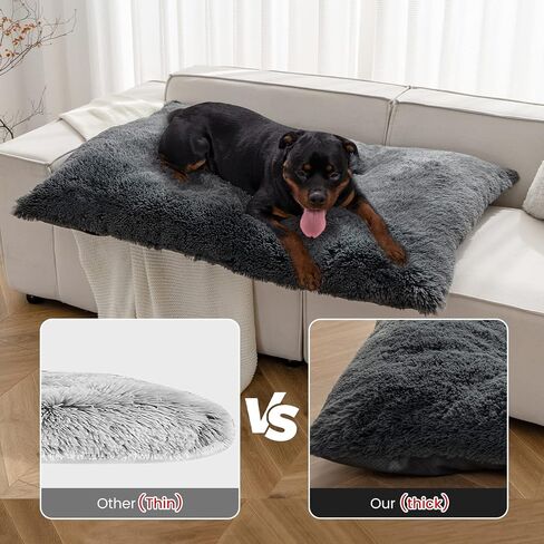 Large Dog Beds, Faux Fur Plush Crate Pads, Anti-Slip Design, Washable, 3 Sizes in Saudi Arabia