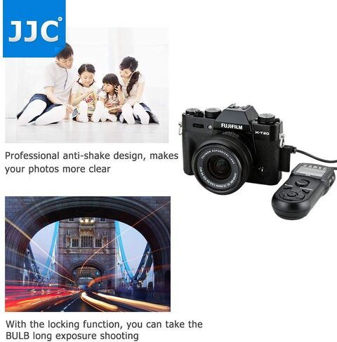 JJC Timer Remote Control Shutter Release for Canon EOS R3 R5C R5 C 6D 7D Mark II, 5D Mark IV III II 5Ds 5DsR, 1DX Mark II, 1Ds Mark III II, 1D Mark IV III II, 1DC 50D 40D 30D as Canon RS-80E3 TC-80N3 in Kuwait