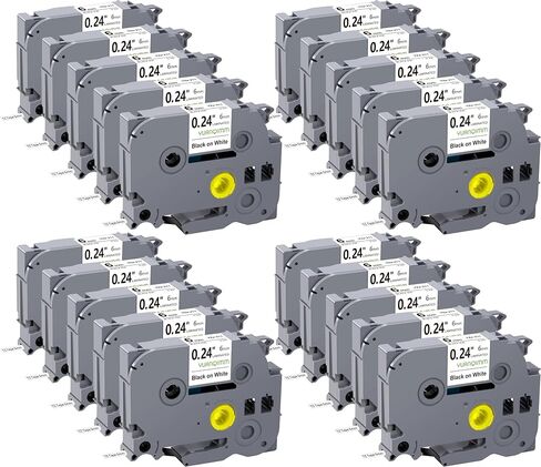 10-Pack TZe-211 6mm Label Tape Compatible with Brother PTouch TZe211 TZ211 TZ-211 for Label Maker PTD210 PTD220 PTH110 PTD610BT PTD410 PTD400 PTP710BT, 1/4 Inch x 26.2 Feet in Kuwait