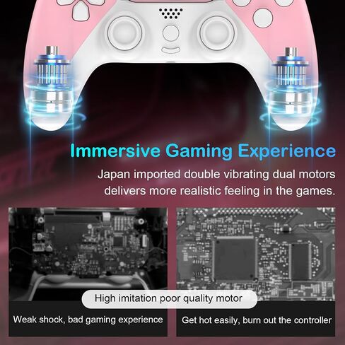 FAREMOCI Mando لوحدة تحكم PS4، وحدة تحكم Ymir اللاسلكية Luna للكمبيوتر الشخصي مع مستشعر حركة Turbo Rapid Fire/الأزرار القابلة للبرمجة لجهاز Playstation 4/Pro/Silm/PC/IOS/Android/Tesla/Fire TV، أبيض in Saudi Arabia