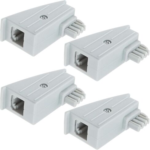 ECSiNG 4pcs TAE Adapter TAE-F Adapter Plug TAE-F Male to RJ45 Female Plug 8P2C Socket RJ45 Adapter Compatible with Fritzbox(Light Grey) in Saudi Arabia