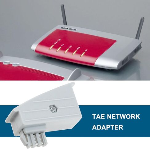 ECSiNG 4pcs TAE Adapter TAE-F Adapter Plug TAE-F Male to RJ45 Female Plug 8P2C Socket RJ45 Adapter Compatible with Fritzbox(Light Grey) in Saudi Arabia