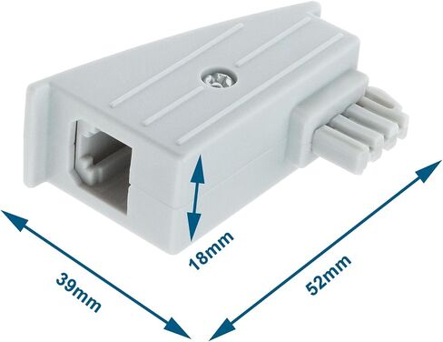 ECSiNG 4pcs TAE Adapter TAE-F Adapter Plug TAE-F Male to RJ45 Female Plug 8P2C Socket RJ45 Adapter Compatible with Fritzbox(Light Grey) in Saudi Arabia