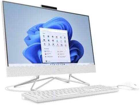 كمبيوتر مكتبي HP الكل في واحد مقاس 23.8 بوصة - مع محرك أقراص ضوئي 8 في 1 • Windows 11 Pro و2021 Office مدى الحياة - شاشة FHD - معالج Intel i3 ثنائي النواة - مع ماوس ومحرك أقراص U سعة 256 جيجا بايت (ذاكرة وصول عشوائي سعة 64 جيجابايت | محرك أقراص SSD سعة 2  in Kuwait