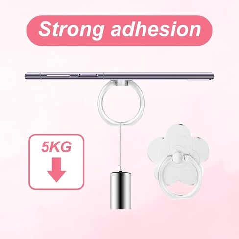 2 Pcs Cell Phone Ring Holder Flower, Finger Ring Holder Flower Grip Cell Phone Accessories Ring Holder for Phone Case Phone Case Accessories 360 Rotate Metal Finger Ring Socket Grip in Saudi Arabia