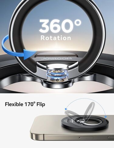 حامل حلقة الهاتف المغناطيسي من JOYROOM لـ MagSafe، [Sability Max] مقبض حلقة مغناطيسي للهاتف الخلوي in Kuwait