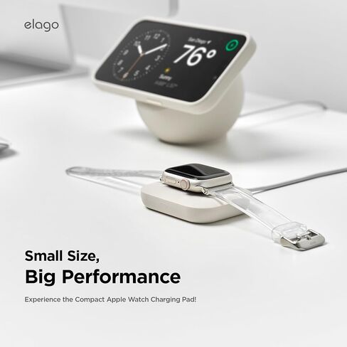 elago Charger Pad Compatible with Apple Watch Charger, Galaxy Watch 7&5&6 Series Charger, AirPods Pro 2, Durable Silicone, Durable, Compact [Charger not Included] (Stone) in Kuwait