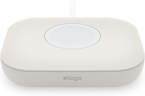 elago Charger Pad Compatible with Apple Watch Charger, Galaxy Watch 7&5&6 Series Charger, AirPods Pro 2, Durable Silicone, Durable, Compact [Charger not Included] (Stone) in Kuwait