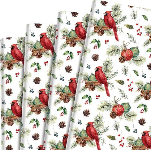 12 Sheets Christmas Wild Animals Wrapping Paper Xmas Safari Animals Pattern Gift Wrap Paper for Christmas Birthday Festival Holiday Party Wedding DIY Craft, 19.7 X 27.5 Inch in Saudi Arabia
