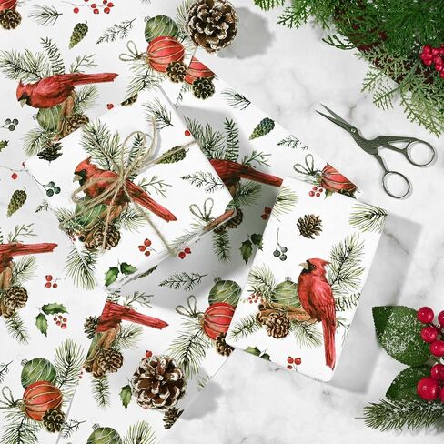 12 Sheets Christmas Wild Animals Wrapping Paper Xmas Safari Animals Pattern Gift Wrap Paper for Christmas Birthday Festival Holiday Party Wedding DIY Craft, 19.7 X 27.5 Inch in Saudi Arabia