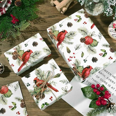 12 Sheets Christmas Wild Animals Wrapping Paper Xmas Safari Animals Pattern Gift Wrap Paper for Christmas Birthday Festival Holiday Party Wedding DIY Craft, 19.7 X 27.5 Inch in Saudi Arabia