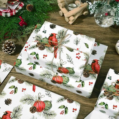 12 Sheets Christmas Wild Animals Wrapping Paper Xmas Safari Animals Pattern Gift Wrap Paper for Christmas Birthday Festival Holiday Party Wedding DIY Craft, 19.7 X 27.5 Inch in Saudi Arabia