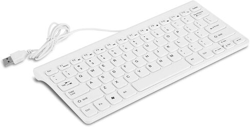 Ultra Thin Usb, Optical Mouse Mice Set Combo For Hd Cctv Kamera Wired Keyboard Camera Mini Pc Laptop (White) in Saudi Arabia