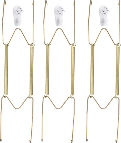 uxcell 3pcs Plate Hanger, 6 Inch Stainless Steel Invisible Wall Plate Hangers with Wall Decorative Hooks and Tip Protector for Decorative Plates and Art in Saudi Arabia