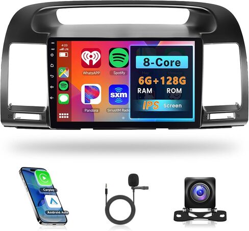6G+128G 8 Core Android 13 Car Stereo Car Radio for Toyota Camry 2000-2006 Wireless Carplay DSP-36, Rimoody 9'' Touchscreen GPS WiFi Bluetooth FM/RDS Mirror Link 59-UI Themes Backup Camera in Saudi Arabia