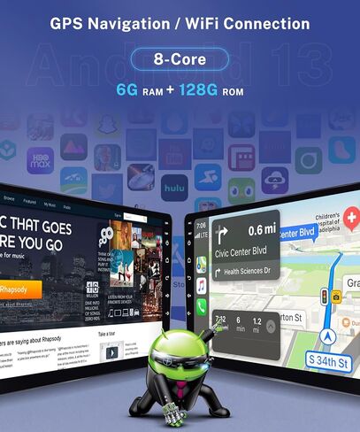 6G+128G 8 Core Android 13 Car Stereo Car Radio for Toyota Camry 2000-2006 Wireless Carplay DSP-36, Rimoody 9'' Touchscreen GPS WiFi Bluetooth FM/RDS Mirror Link 59-UI Themes Backup Camera in Saudi Arabia