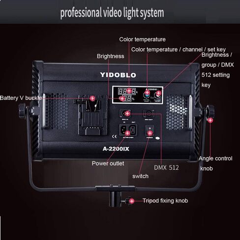 70 واط A-2200IX CRI 96+ لوحة LED/Barndoor/شاشة LCD لإضاءة الفيديو (A-2200IX) in Saudi Arabia