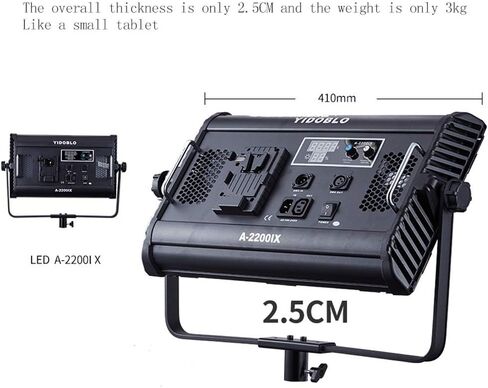 70 واط A-2200IX CRI 96+ لوحة LED/Barndoor/شاشة LCD لإضاءة الفيديو (A-2200IX) in Saudi Arabia