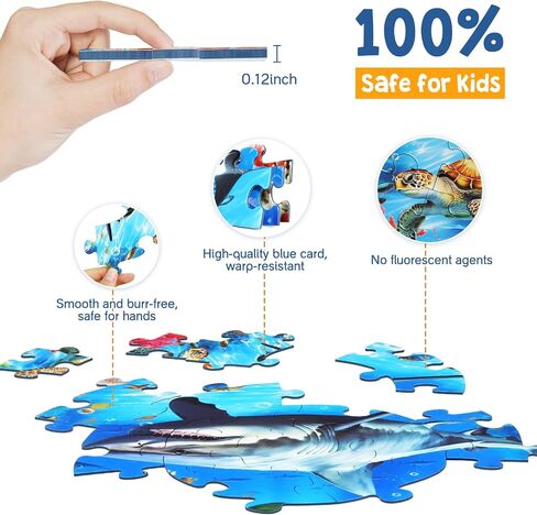 Floor Puzzles for Kids Ages 4-6, 70 Pieces Large Round Unicorn Princess Floor Puzzle Unicorn Jigsaw Puzzle Toy for 3 4 5 6 Toddler Girls - Educational Christmas, Birthday Gift in Saudi Arabia