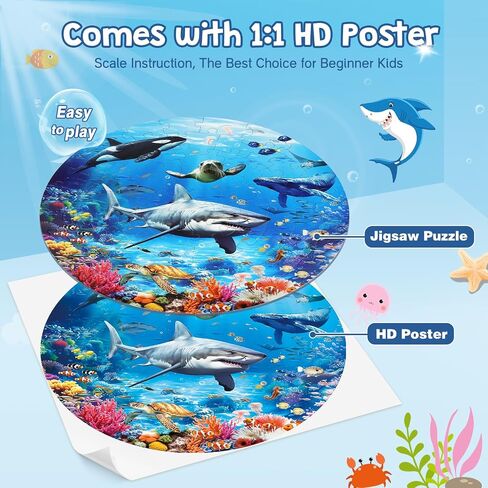 Floor Puzzles for Kids Ages 4-6, 70 Pieces Large Round Unicorn Princess Floor Puzzle Unicorn Jigsaw Puzzle Toy for 3 4 5 6 Toddler Girls - Educational Christmas, Birthday Gift in Saudi Arabia