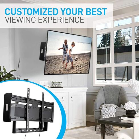 Pyle Home Universal Fixed TV Wall Mount - Slim Quick Install VESA Mounting Bracket for TV Monitor, Mounts 37 to 55 Inch HDTV, LED, LCD, Plasma, Flat, Ultrawide Smart Television Up to 77 LB PSW661LF1 in Saudi Arabia